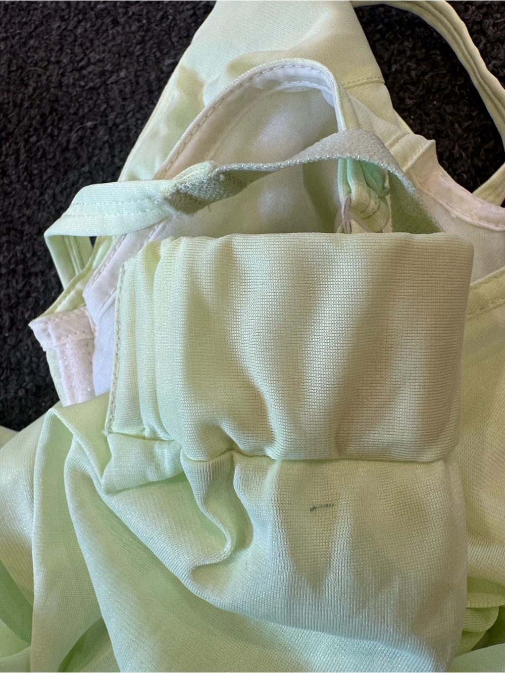 Vintage 80s Formfit Rogers Pale Lime Green Babydoll Underwire Lingerie Dress 36A - Picture 13 of 13
